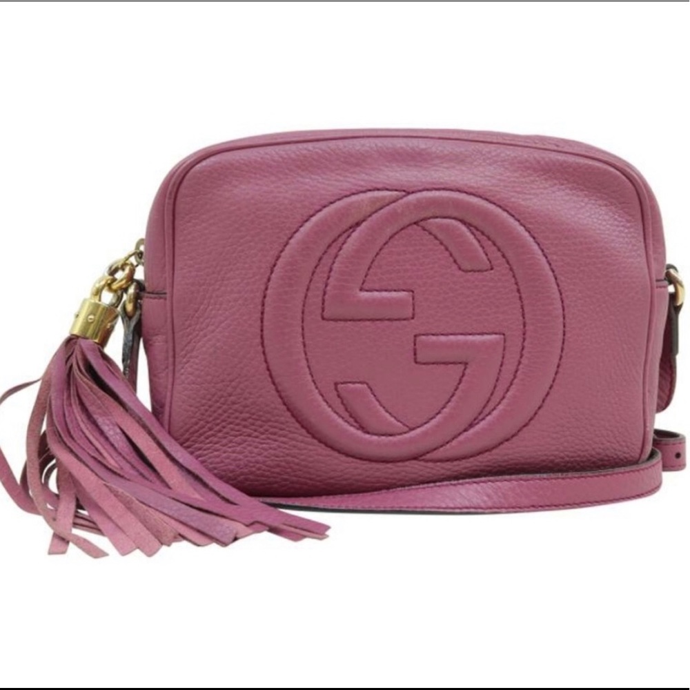 Gucci Soho Disco Fuchsia Calfskin Crossbody